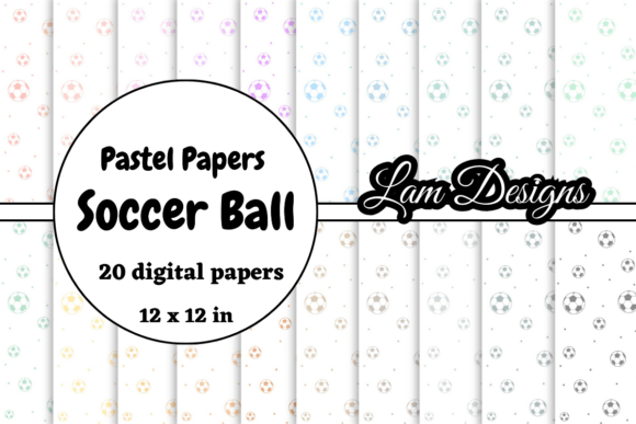 Download Hand-drawn Soccer Ball Digital Papers - Papers Collection