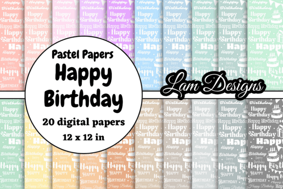 Download Happy Birthday Digital Papers - Papers Collection