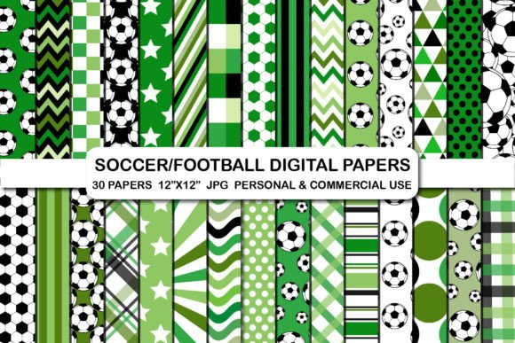 Download Soccer Digital Papers Football Paper Set - Papers Collection