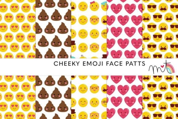 Download Cheeky Emoji Faces Digital Papers - Papers Collection