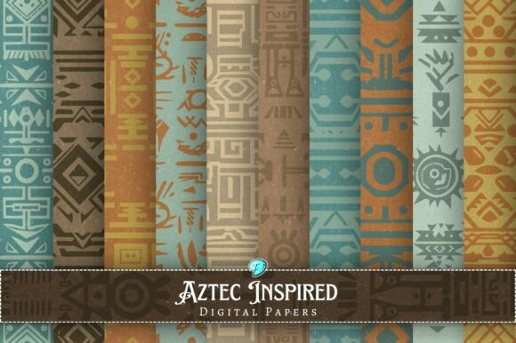 Download Aztec Inspired Digital Papers - Papers Collection