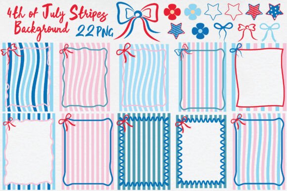 Download 4th of July Stripes Background Bundle - Stripes background Collection