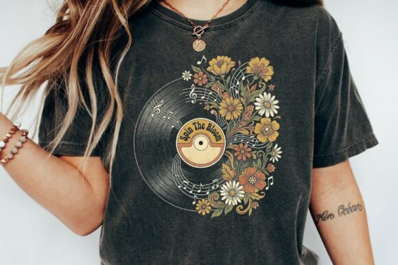Download Retro Floral Record Design - Retro Collection