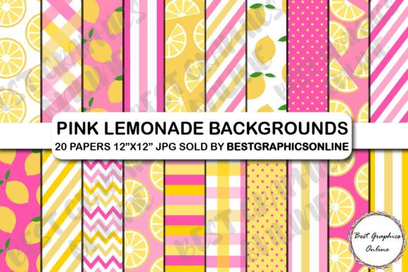 Download Pink Lemonade Digital Background Papers - Papers Collection