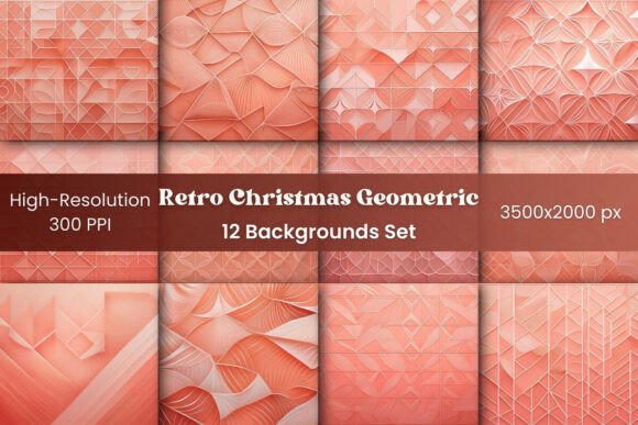 Download Retro Christmas Geometric Backgrounds - Retro Collection