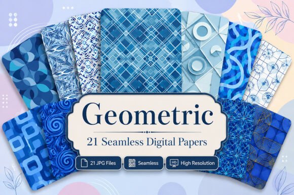 Download Geometric Digital Papers Bundle - Papers Collection