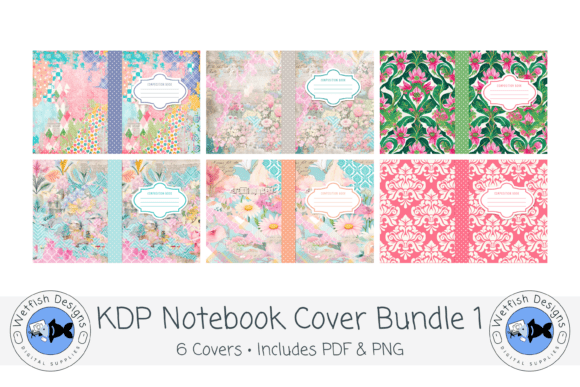 Download Shabby Chic KDP Notebook Cover Bundle 1 - Kdp notebook Collection