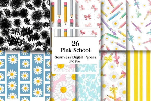 Download Pink School Digital Papers - Papers Collection