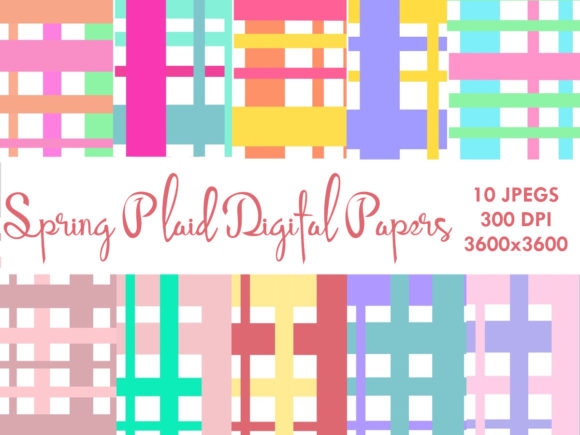 Download Spring Plaid Digital Papers - Papers Collection