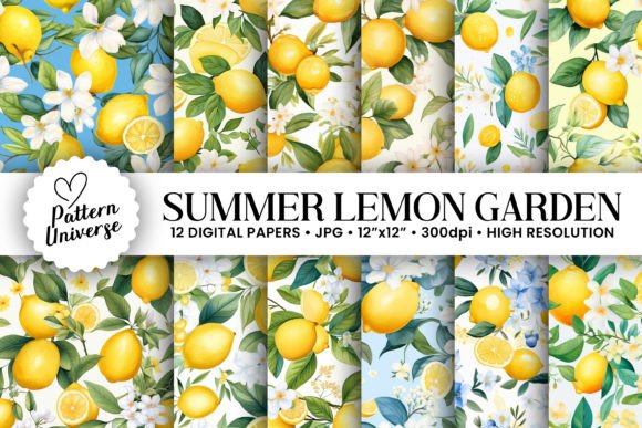 Download Summer Lemon's Garden Digital Papers - Papers Collection