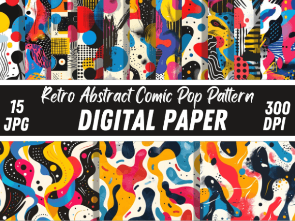 Download Retro Vintage Abstract Comic Pop Pattern - Retro Collection