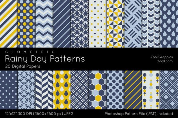 Download Rainy Day Geometric Digital Papers - Papers Collection