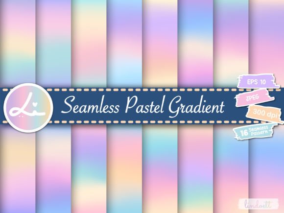 Download Seamless Pastel Gradient Digital Papers - Papers Collection