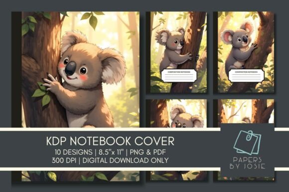 Download Koala in the Tree KDP Notebook Cover - Kdp notebook Collection