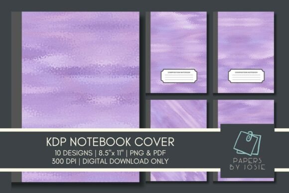 Download Purple Watercolor KDP Notebook Cover - Kdp notebook Collection