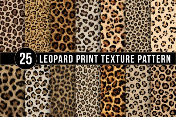 Download Leopard Print Texture Patterns, Seamless Animal Skin Digital Papers - Papers Collection