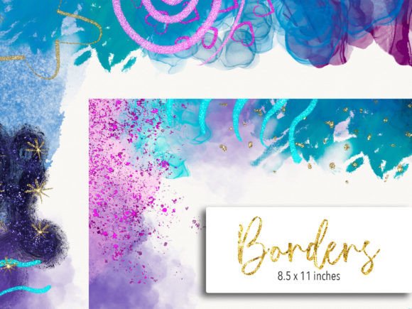 Download Purple Blue Colorful Borders Clip Art - Clip art Collection