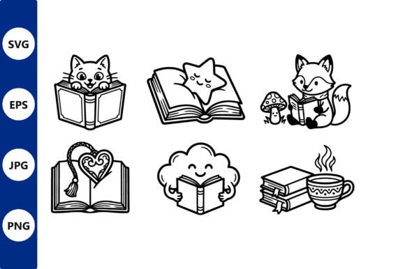 Download Cute Reading Animals Clip Art - Clip art Collection