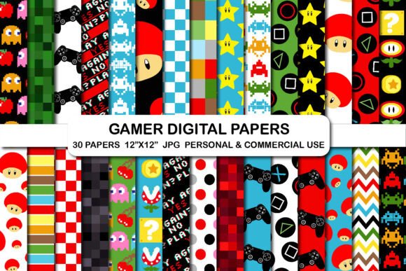 Download Video Game Digital Papers, Gamer Paper - Papers Collection
