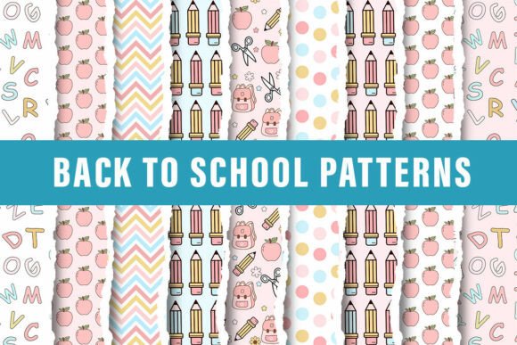 Download Back to School Digital Papers Patterns - Papers Collection