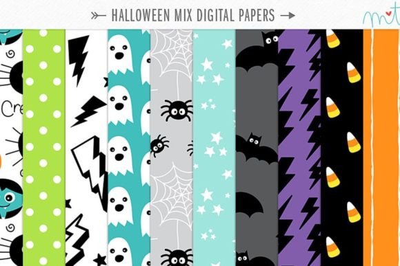 Download Halloween Mix Digital Papers - Papers Collection