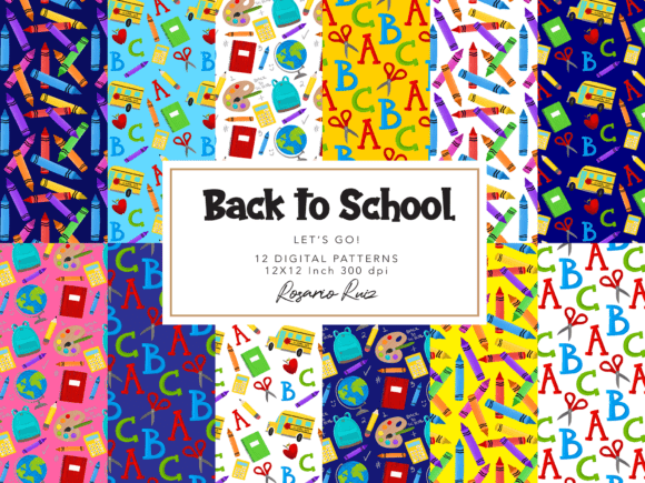 Download Back to School Digital Papers - Papers Collection