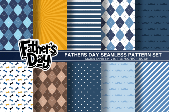 Download Fathers Day Pattern, Dad Digital Papers - Papers Collection