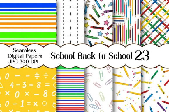 Download School Back to School Digital Papers - Papers Collection