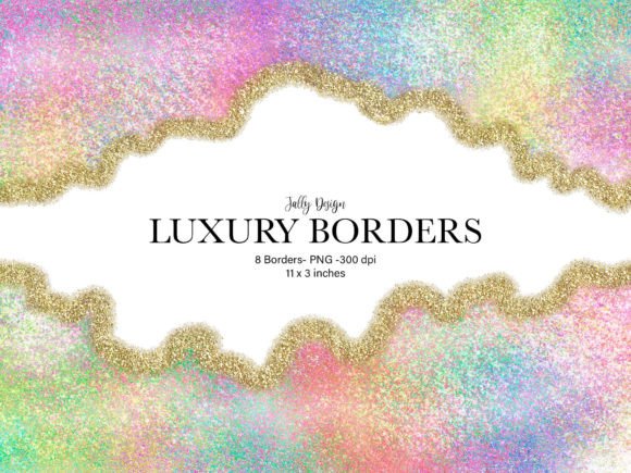 Download Colorful Pastel Glitter Borders Clip Art - Clip art Collection