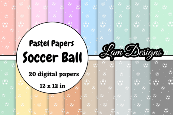 Download Hand-drawn Soccer Ball Digital Papers - Papers Collection