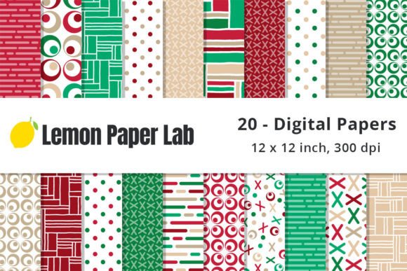 Download Christmas Geometric Digital Papers - Papers Collection