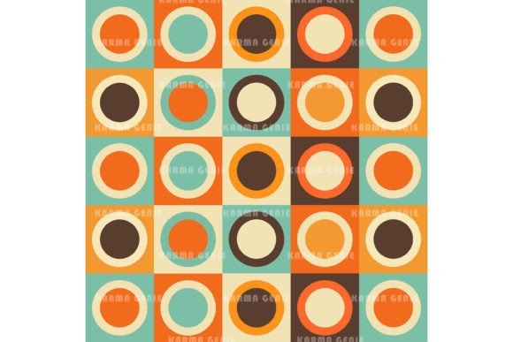 Download Retro Squares &amp; Circles Pattern - Retro Collection