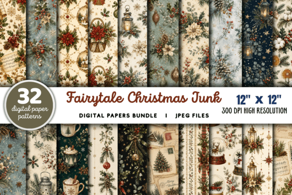 Download Fairytale Christmas Junk Journal Papers - Papers Collection