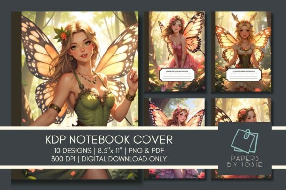 Download Fairy Goddess KDP Notebook Cover - Kdp notebook Collection