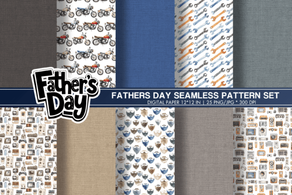 Download Fathers Day Pattern, Dad Digital Papers - Papers Collection