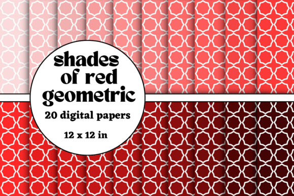 Download Shades of Red Geometric Digital Papers - Papers Collection