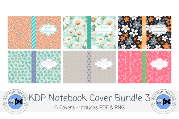 Download KDP Notebook Cover Bundle 3 - Kdp notebook Collection